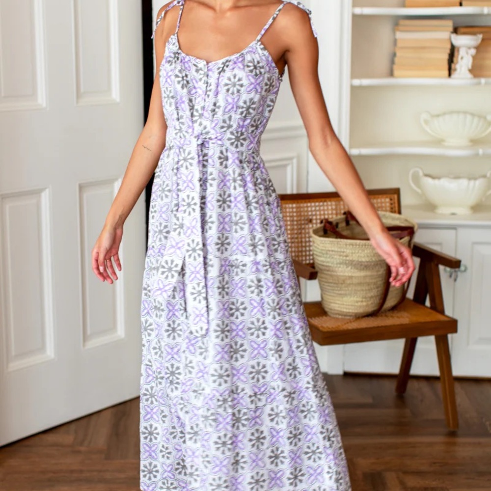 Emerson Fry Button Front Midi Sundress - Cora Flower - XS/S - Picture 4 of 9